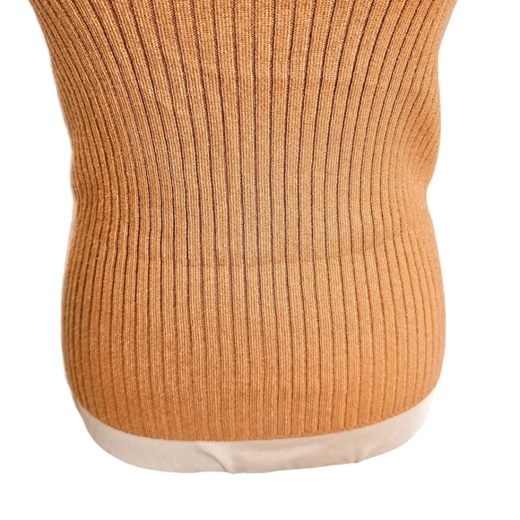 Heartloom Pamela Cami Toffee Ribbed Halter Tank Top With Beaded Neckline Sz M - Picture 4 of 12